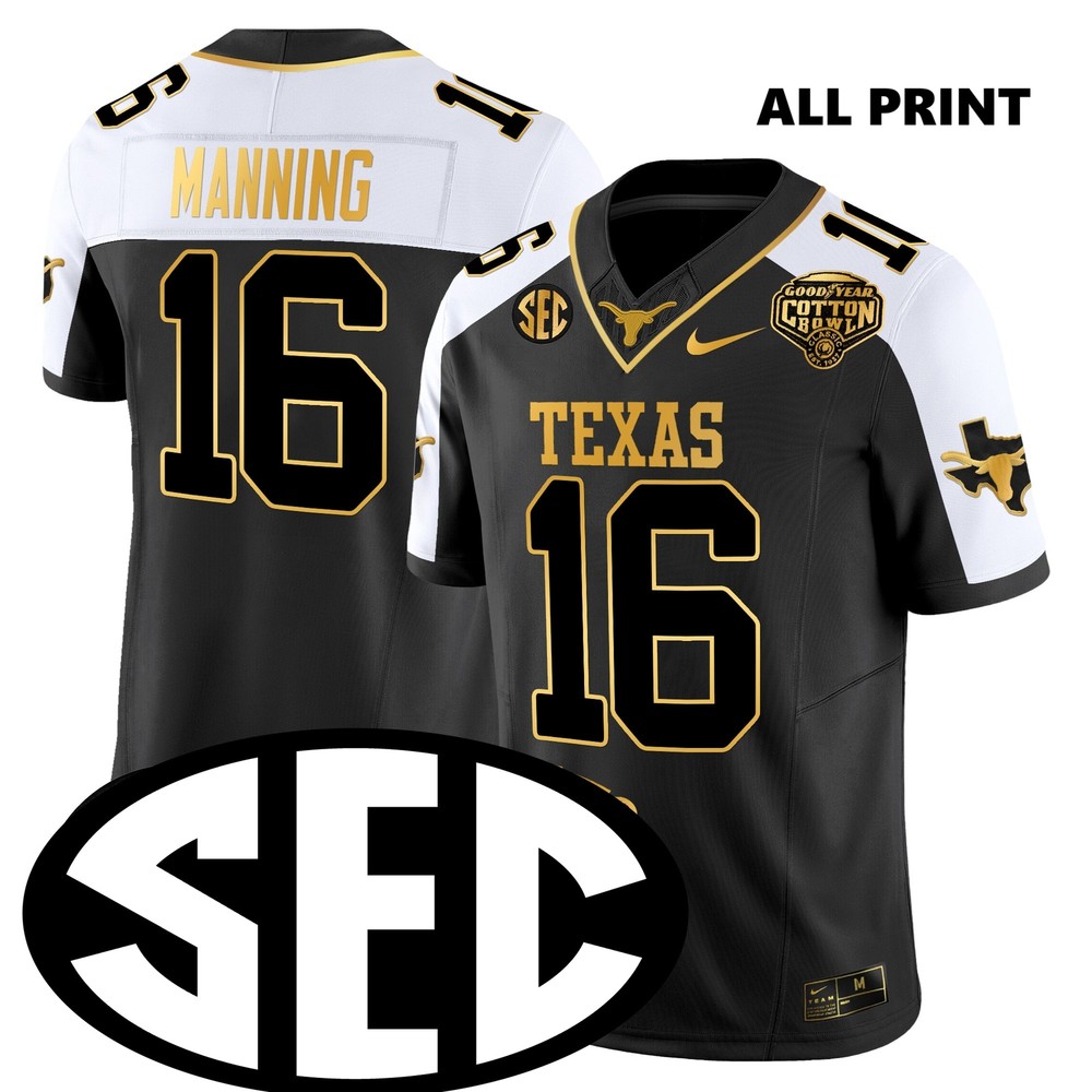 Texas Longhorns #16 ArchxManning Jersey – All Print