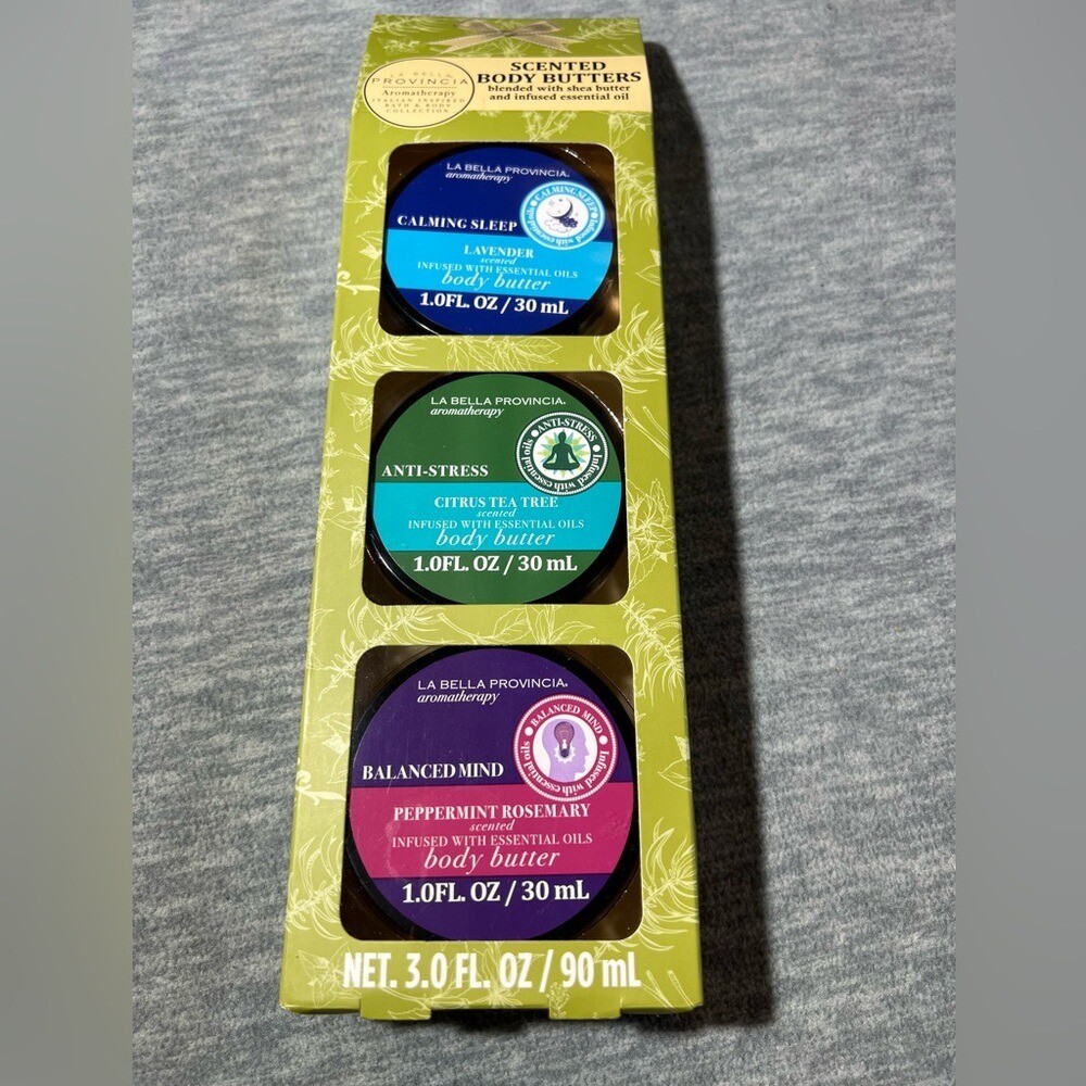 La Bella Provincia Aromatherapy Body Butter Set with Essential Oils 1 oz