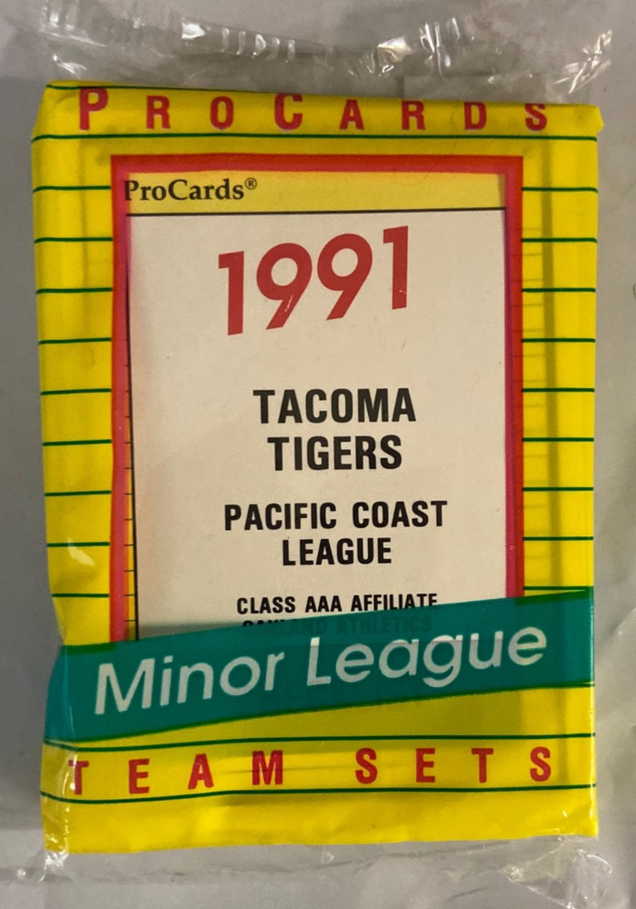 1991 ProCards Tacoma Tigers Pacific Coast League Team Set Still Sealed