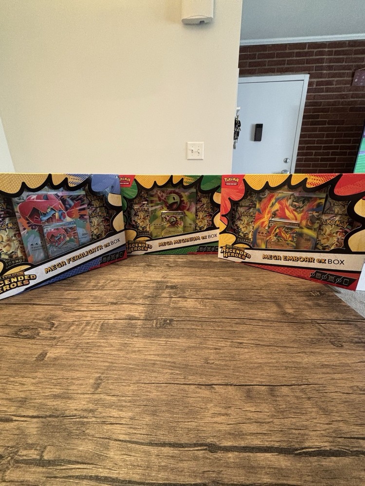 Pokemon TCG Ascended Heroes Ex Box Set of 3 NEW & Sealed Lot