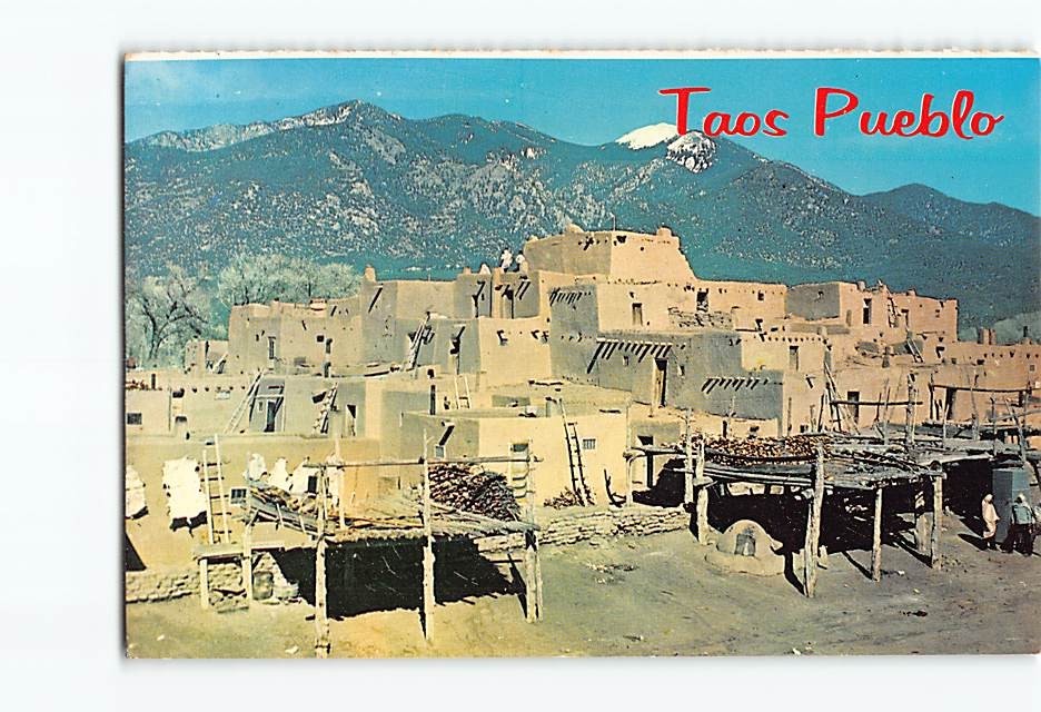 Postcard Taos Pueblo New Mexico USA