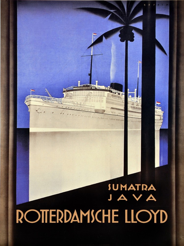 Sumatra Java Rotterdamsche Lloyd Decorative Poster. Graphic Art Design. 4190