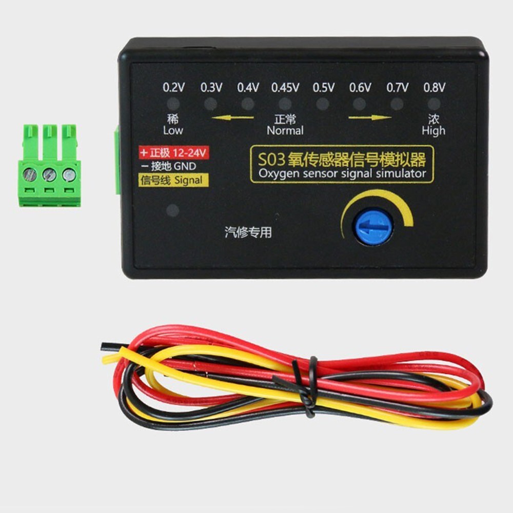 For Auto OBD S03 4-Wire 0.2-0.8V Adjust Voltage Oxygen Sensor Signal Simulator