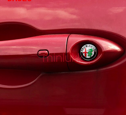 Car Door Keyhole Protection Silver Sticker for Alfa Romeo Giulia Stelvio 147 159