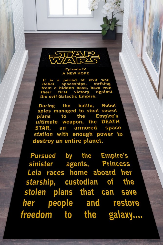 Star Wars Runner Rug, Star Wars Crawl Rug, Star Wars Area Rug, Star Wars Decor