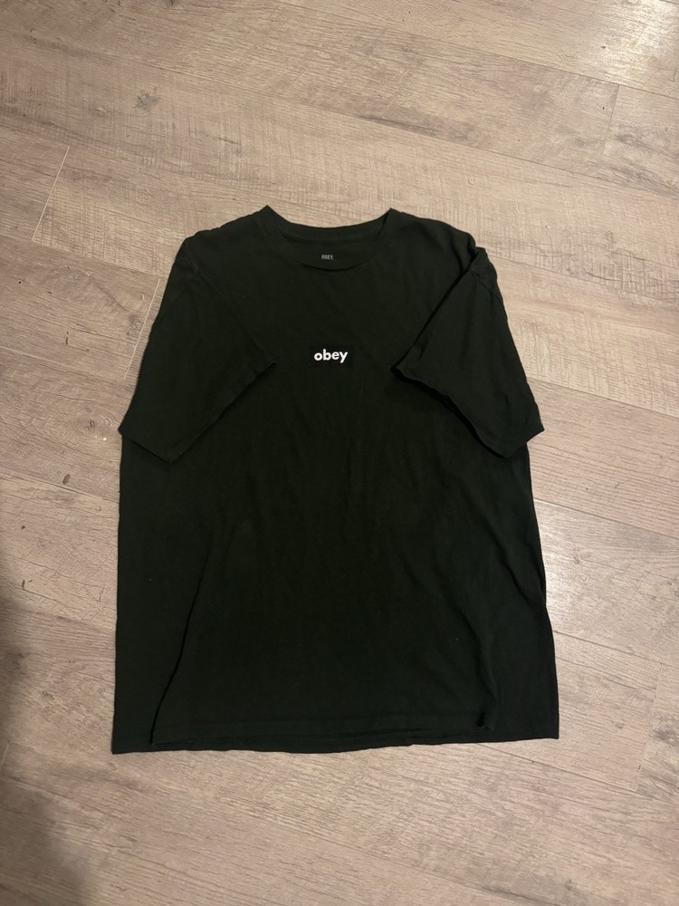 OBEY Mens Medium Green Graphic Cotton T-Shirt