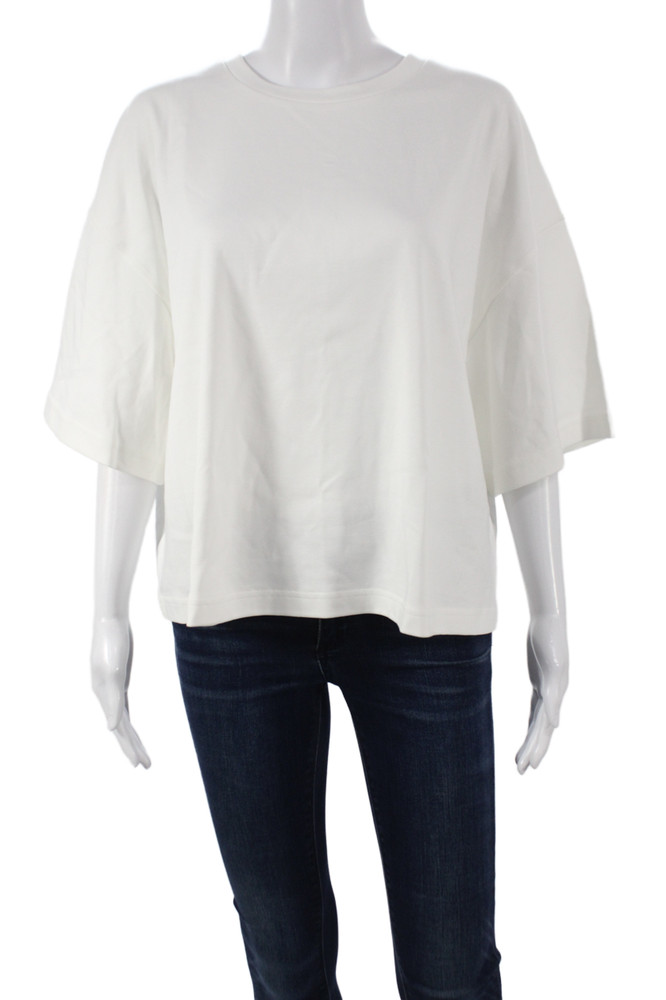 COS Women Black Cotton Collared Button Basic T-Shirt Long Sleeve Size MFree Shipping in US $100+ Orders | $6.95 Orders Below