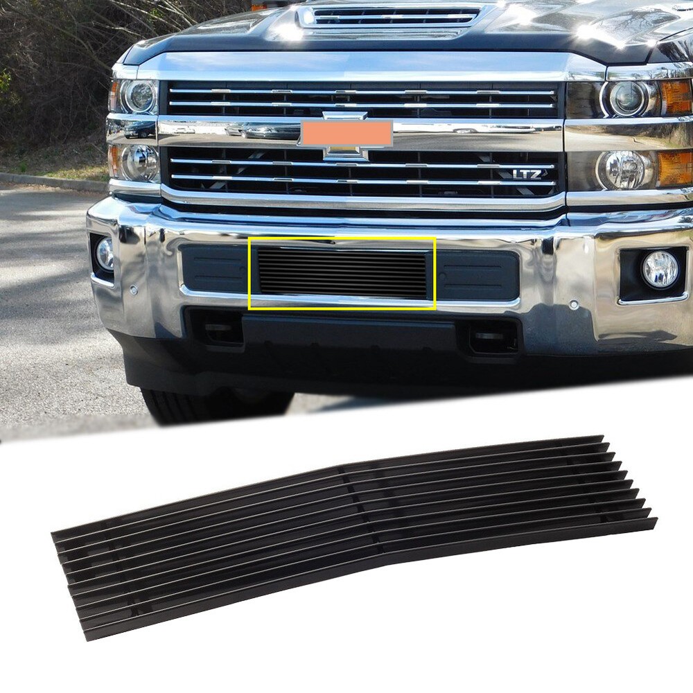 Black Billet Grille Insert for 2015-2019 Chevy 2500HD/3500HD Bumpers