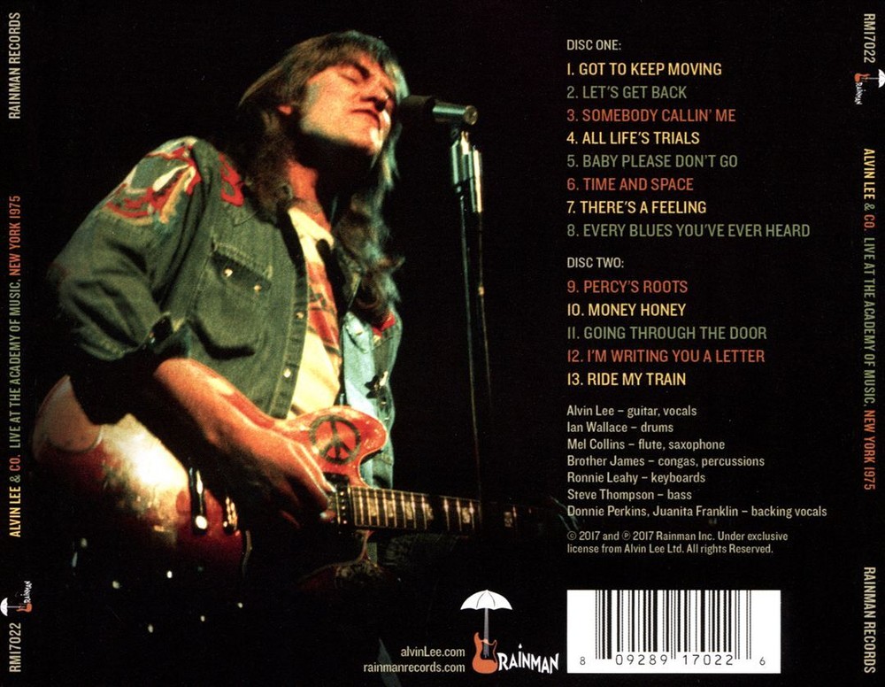 ALVIN LEE (ROCK) - LIVE AT THE ACADEMY OF MUSIC NEW YORK 1975 * NEW CD-image