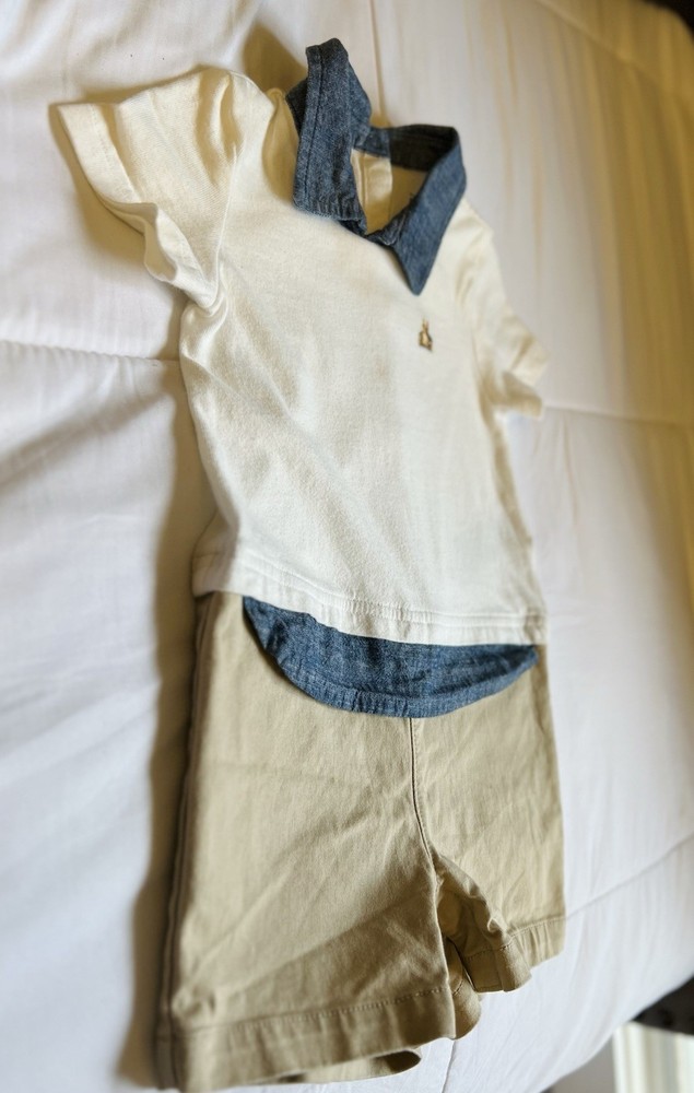 Baby Boy Gap Polo Romper One Piece 6-12 Months