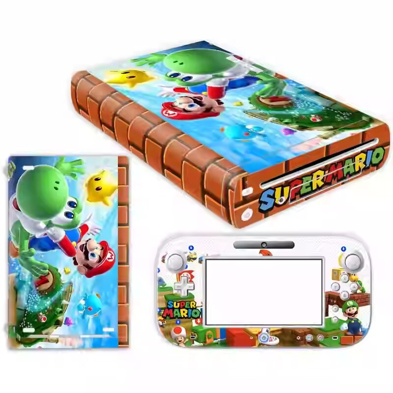 219 Skin Sticker Cover Soft Console & Controller for Nintendo Wii U Cartoon