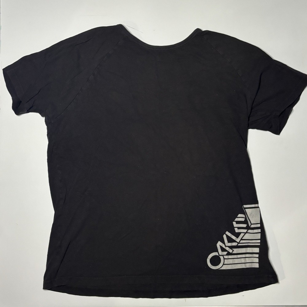 Oakley Cotton Black Logo Graphic Men's XL Regular Short Sleeve Crew Neck T-Shirt