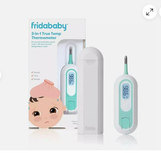 Fridababy 3-In-1 True Temp Digital Thermometer for Fevers, Babies & Kids