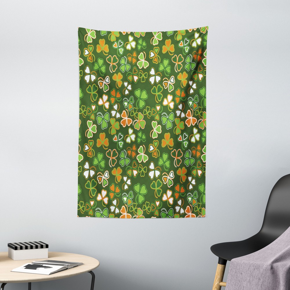 Nature Tapestry Lucky Clover Print Wall Hanging Decor