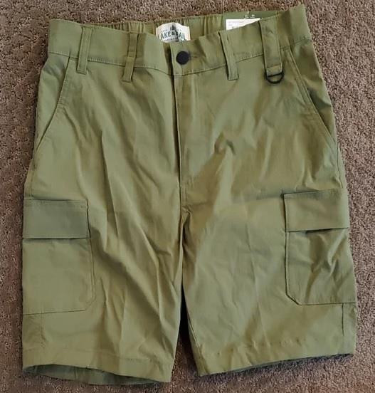 Men's Lake & Trail Olive Green UTILITY Cargo Shorts Size Small Med XXL 3XL NWT