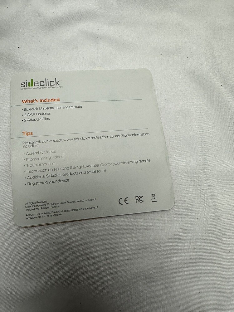 SIDECLICK Remote Control Attachment for AMAZON FIRE TV