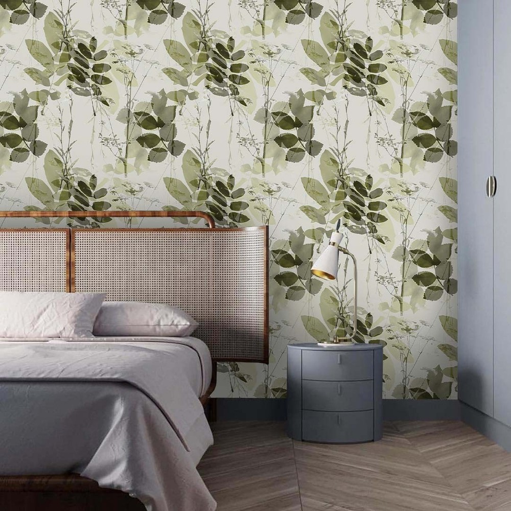 3D Plants Leaves Pattern Wall Murals Wallpaper Murals Wall Sticker