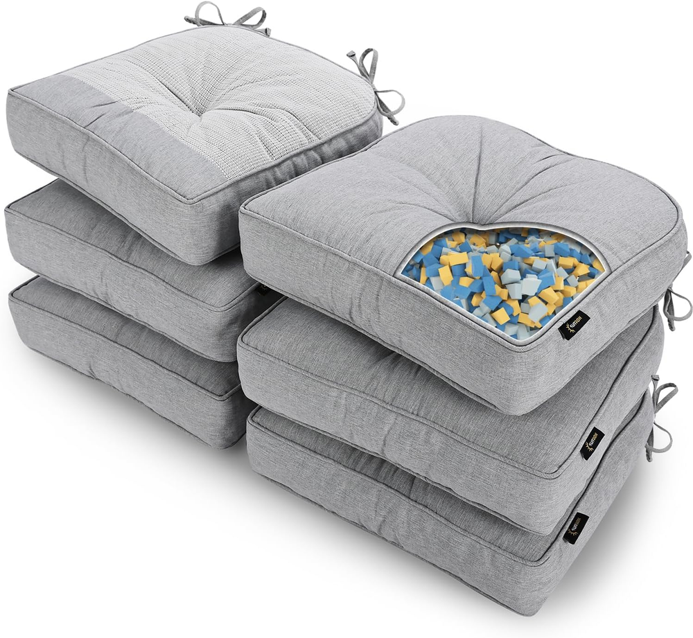 Lokgrip Non Slip Gel Memory Foam Chair Cushions for Dining Chairs Tailbone Pain