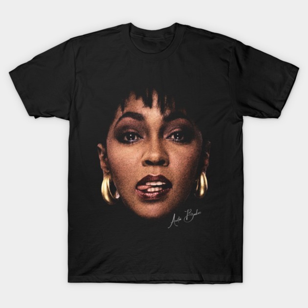 Vintage Anita Baker Big Head Graphic T Shirt Retro Music Fan Unisex Tee Classic