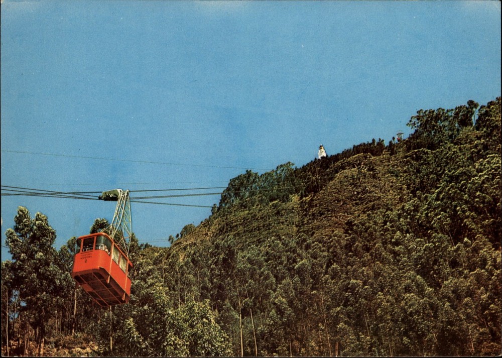 Cable Car Monserrate Bogota Colombia vintage postcard r690