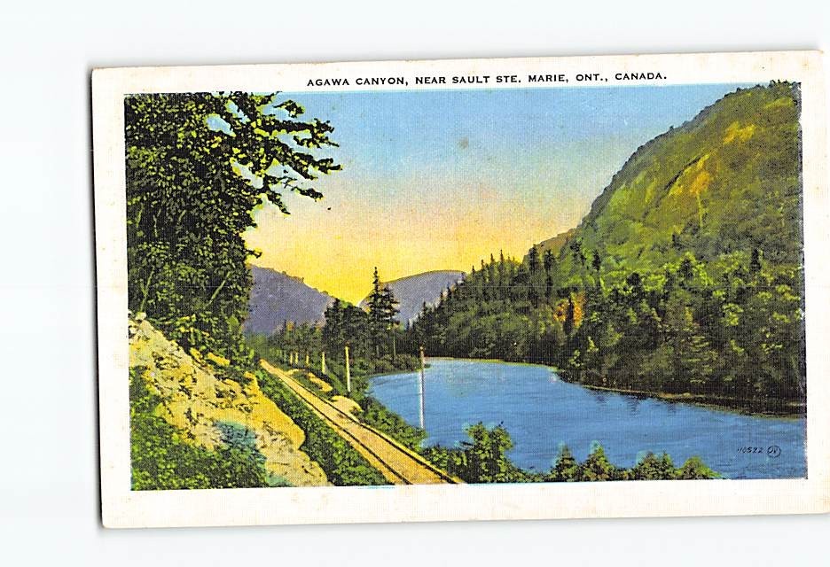 Postcard Agawa Canyon near Sault Ste. Marie Ontario Canada