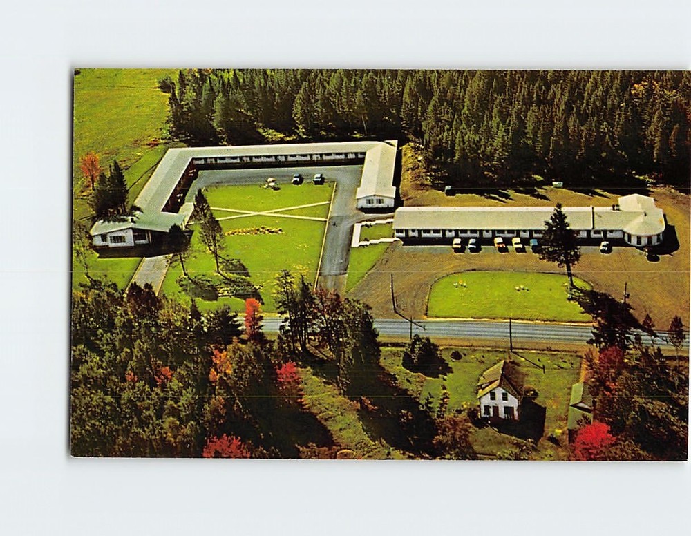 Postcard Aerial View Wandlyn Motel Fredericton NB Canada