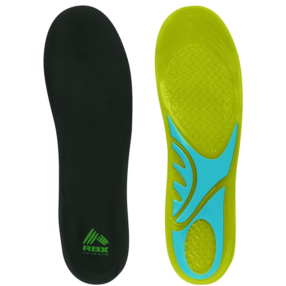RBX Massaging Sport Gel All Day Comfort Insoles Full Length Men 8-12 Volt