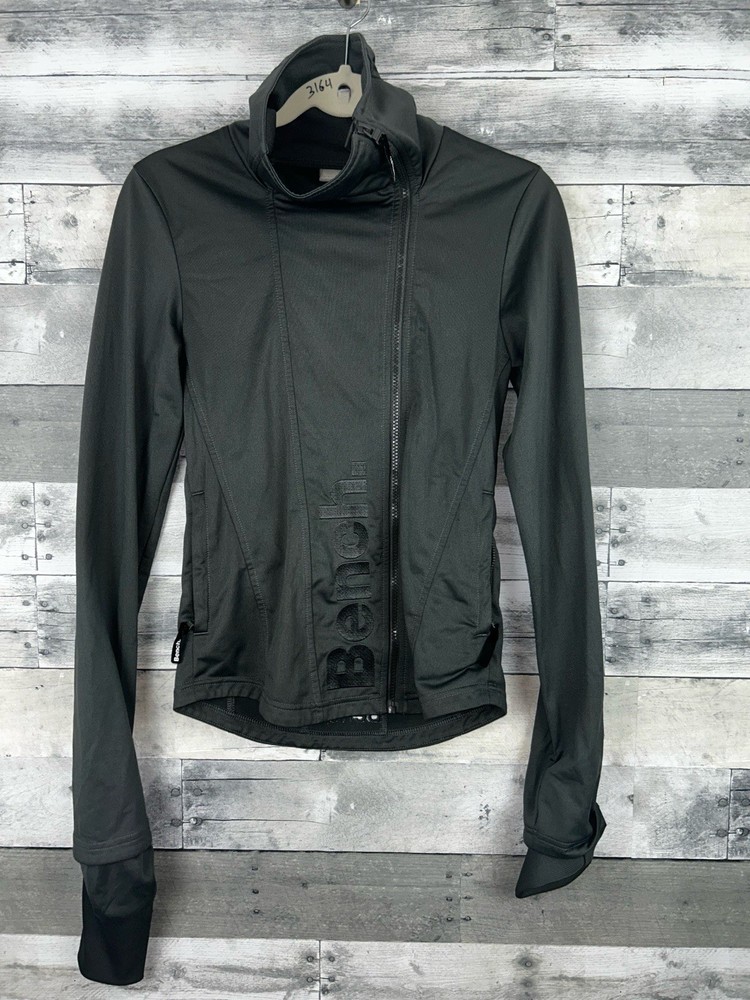 Bench. Urbanwear Women's Small Full Zip Jacket Mock Neck Stretch Athleisure Gray