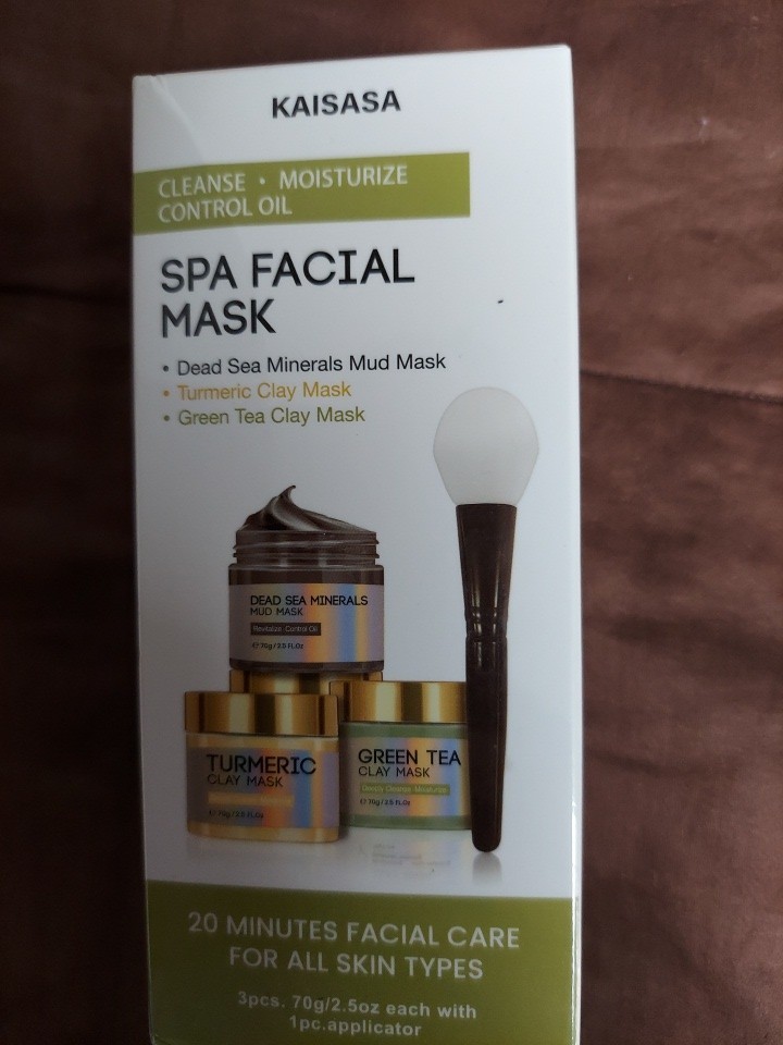 New Sealed Spa Facial Mask Set - Cleansing, Glowing, Purifying - 3 Pcs