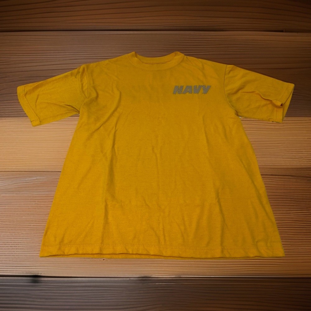 U.S. Navy Originals Men’s S Small Yellow Silver Short Sleeve Graphic T Shirt