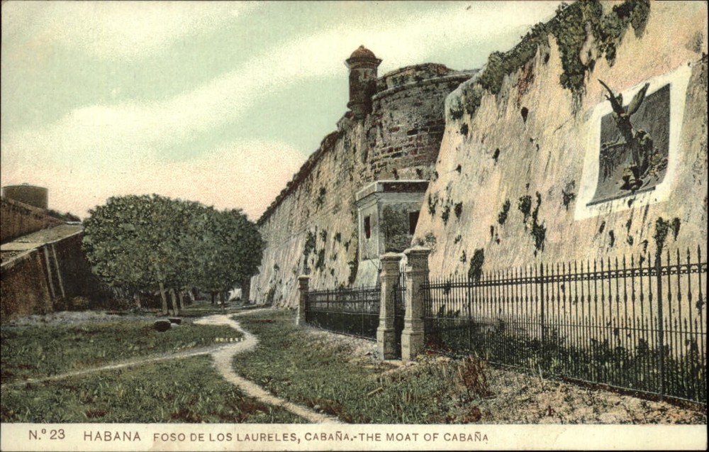 Havana Cuba ~ Moat of Cabana ~ Foso De Los Laureles ~ postcard UDB c1905