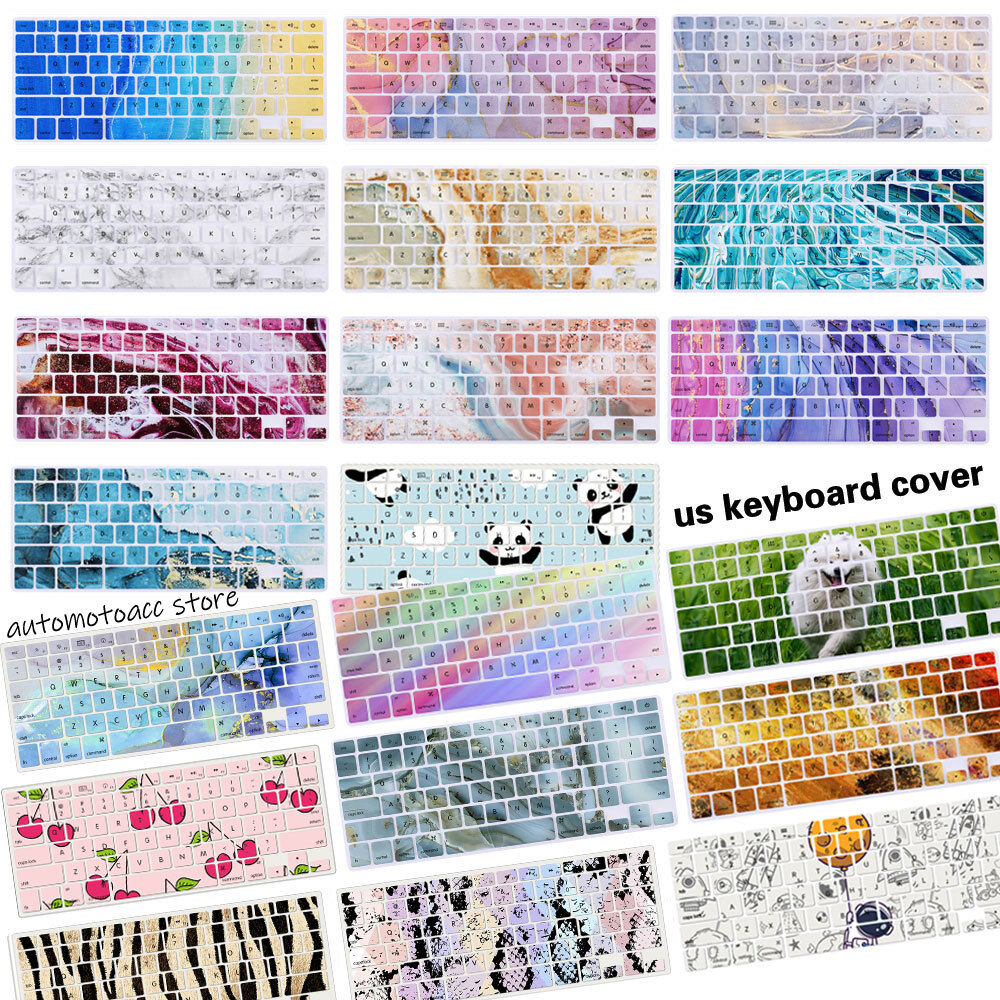 Abstract Pattern Keyboard Cover Compatible with MacBook M2 M3 Air 15 13 12 11 Pro 14 16 Inch Models-image