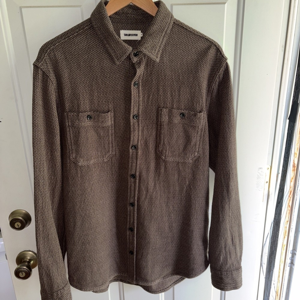 Taylor Stitch Size L/42 Utility Shirt Color Mulch Sashiko