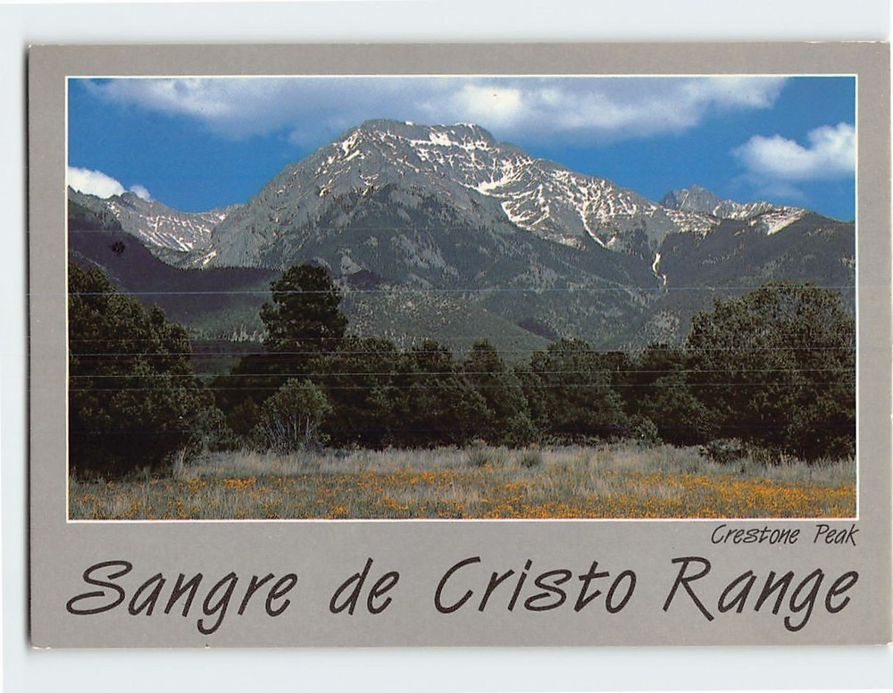 Postcard Crestone Peak Sangre de Cristo Range Colorado USA