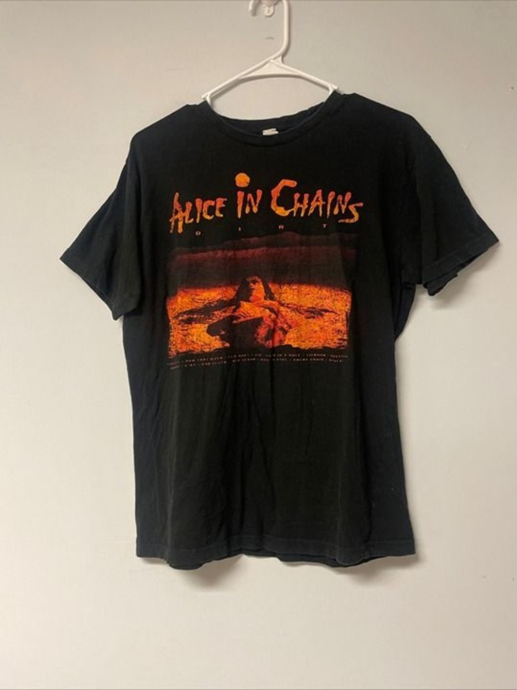 Alice In Chains Dirt Album Band T Shirt Black Medium Graphic Grunge Rock Y2K