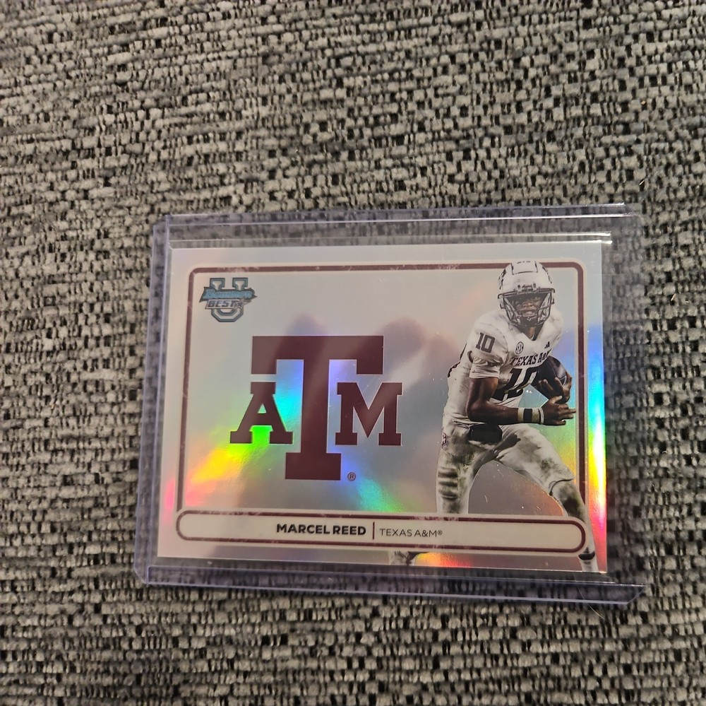 2025 Bowman,s Best U Football Marcel Reed Campus Crests-Texas A & M