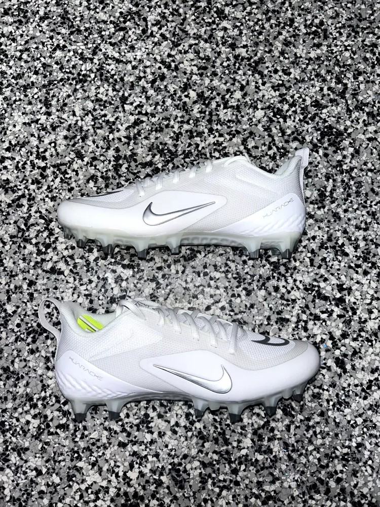 Nike Alpha Huarache 8 Pro CW4439-100 White Metallic Silver Men’s Size 8.5-13