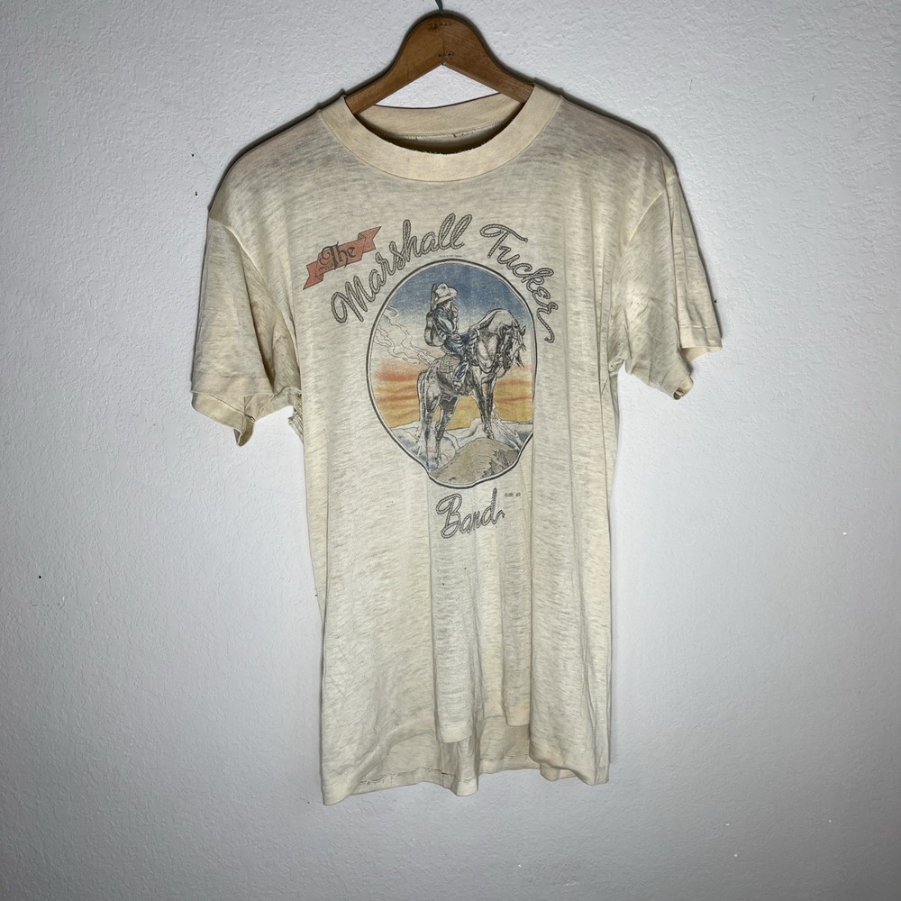 1981 Marshall Tucker Band Tour T Shirt Size Large Paper Thin Made In USA