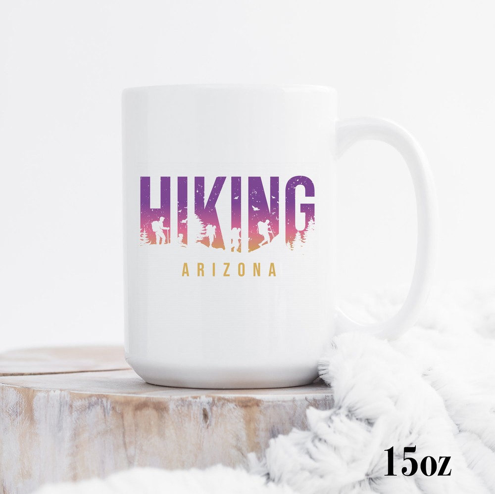 Arizona Hiking Enamel Mug Perfect Gift for Campers & Outdoor Lovers
