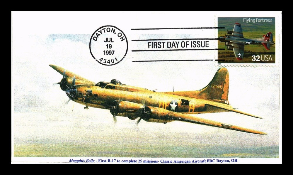Dr Jim Stamps Us Cover Flying Fortress Classic American Aircraft First Day Issue