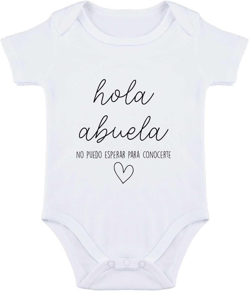 Hola Abuela Spanish Pregnancy Announcement Baby Bodysuit Your Going to Be a Gran-image