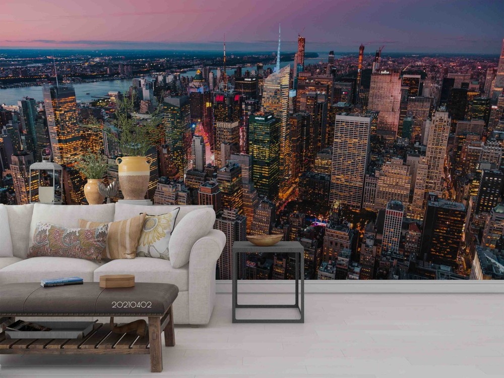 3D City Architecture Nightscape Wall Murals Wallpaper Murals Wall Sticker 10
