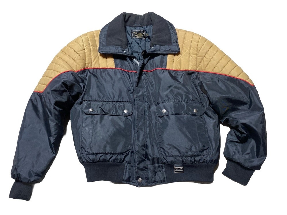 Yamaha Elite Snowmobile Racing Jacket 100% Nylon 80s Maxim XL Quilt Lined Heavy
