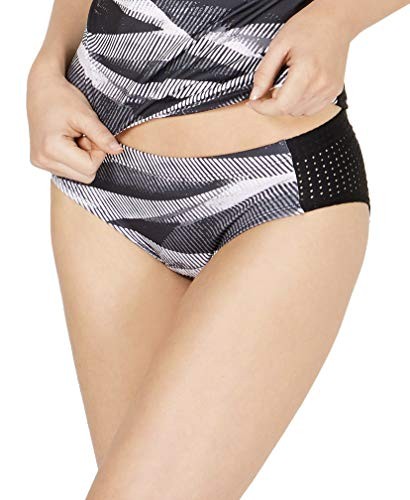 NIKE NWT Women's Swimwear Printed Hipster Bikini Bottoms Size M Black/White