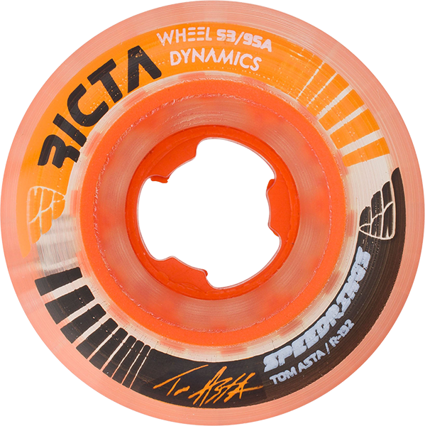 RICTA ASTA SPEEDRINGS SLIM 53MM 95A CLR//ORG WHEELS SET
