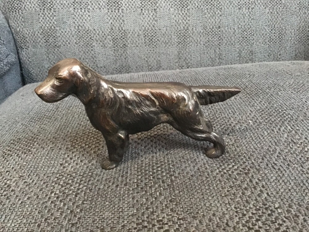 Mold Cast brass or Bronze retriever figurine