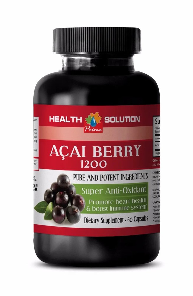 Acai Berry Omega Fatty Acid Supplement for Glowing Skin 60 Capsules-image