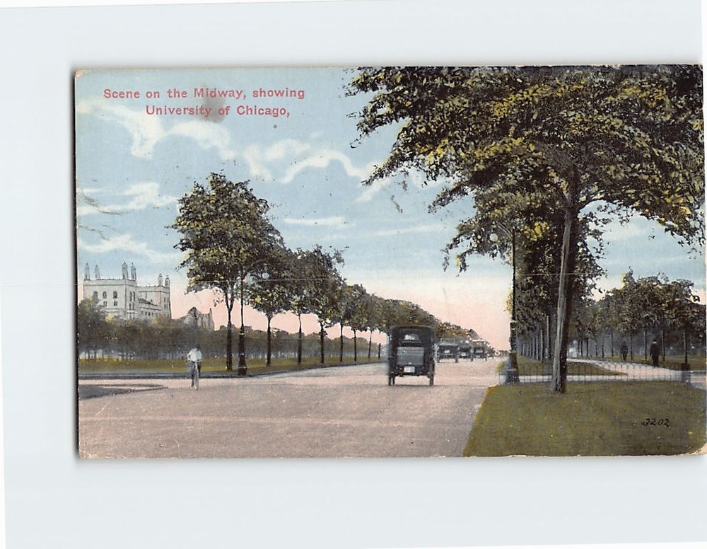 Postcard Scene on the Midway Chicago Illinois USA