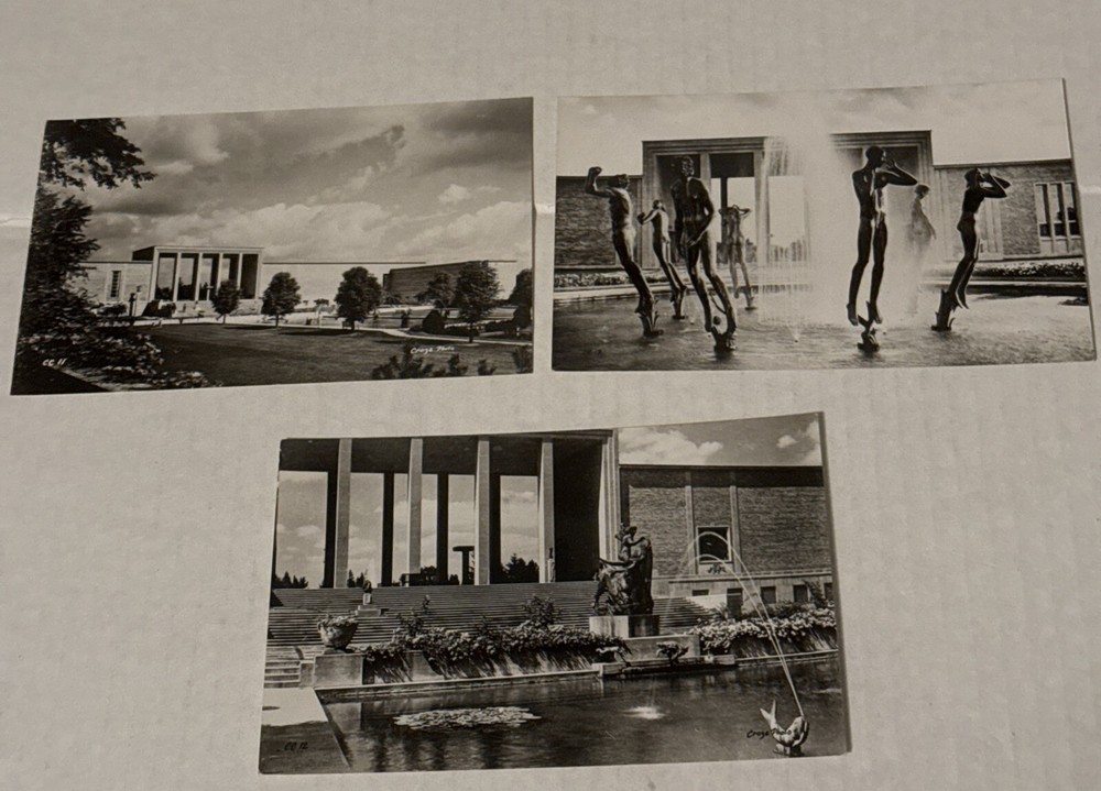 Vintage Cranbrook Academy B&W Photo Postcards Set of 3 Excellent Condition  -image