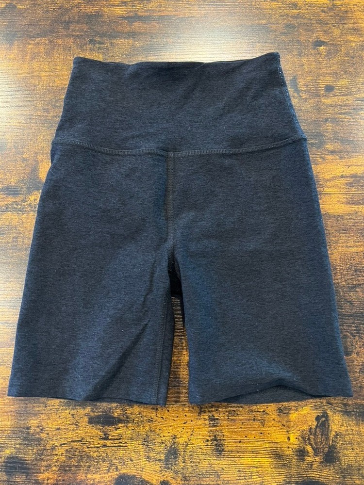 Beyond Yoga Shorts High Rise Space Dye Dark Gray Cycling Training Women Sz Small